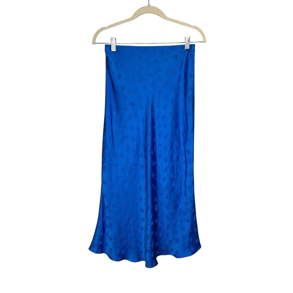 From Future Silk Floral Embossed Skirt